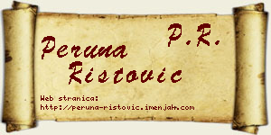 Peruna Ristović vizit kartica